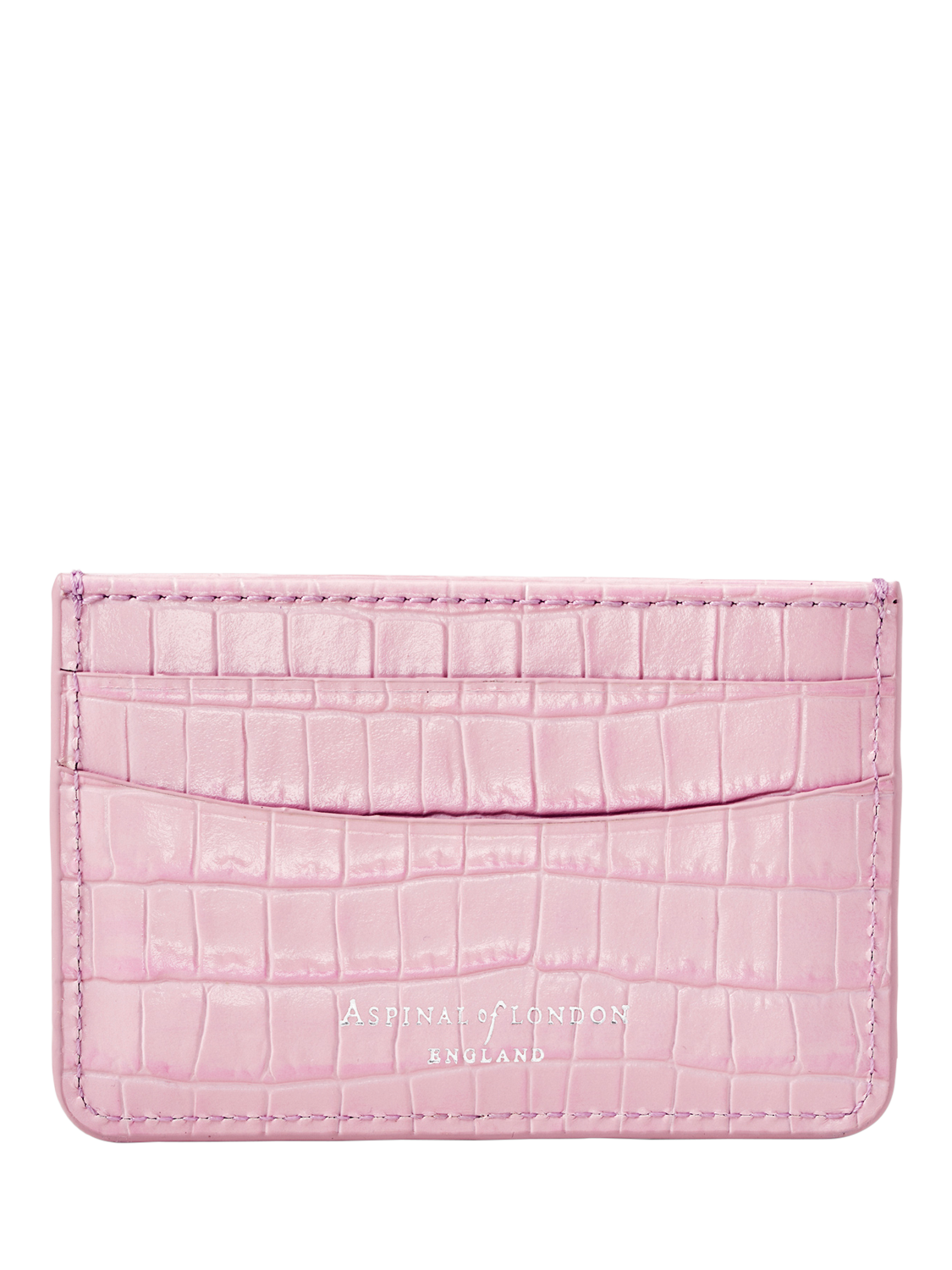 Product image 2 of 3, which shows Aspinal of London Leather Slim Credit Card Holder, Lilac