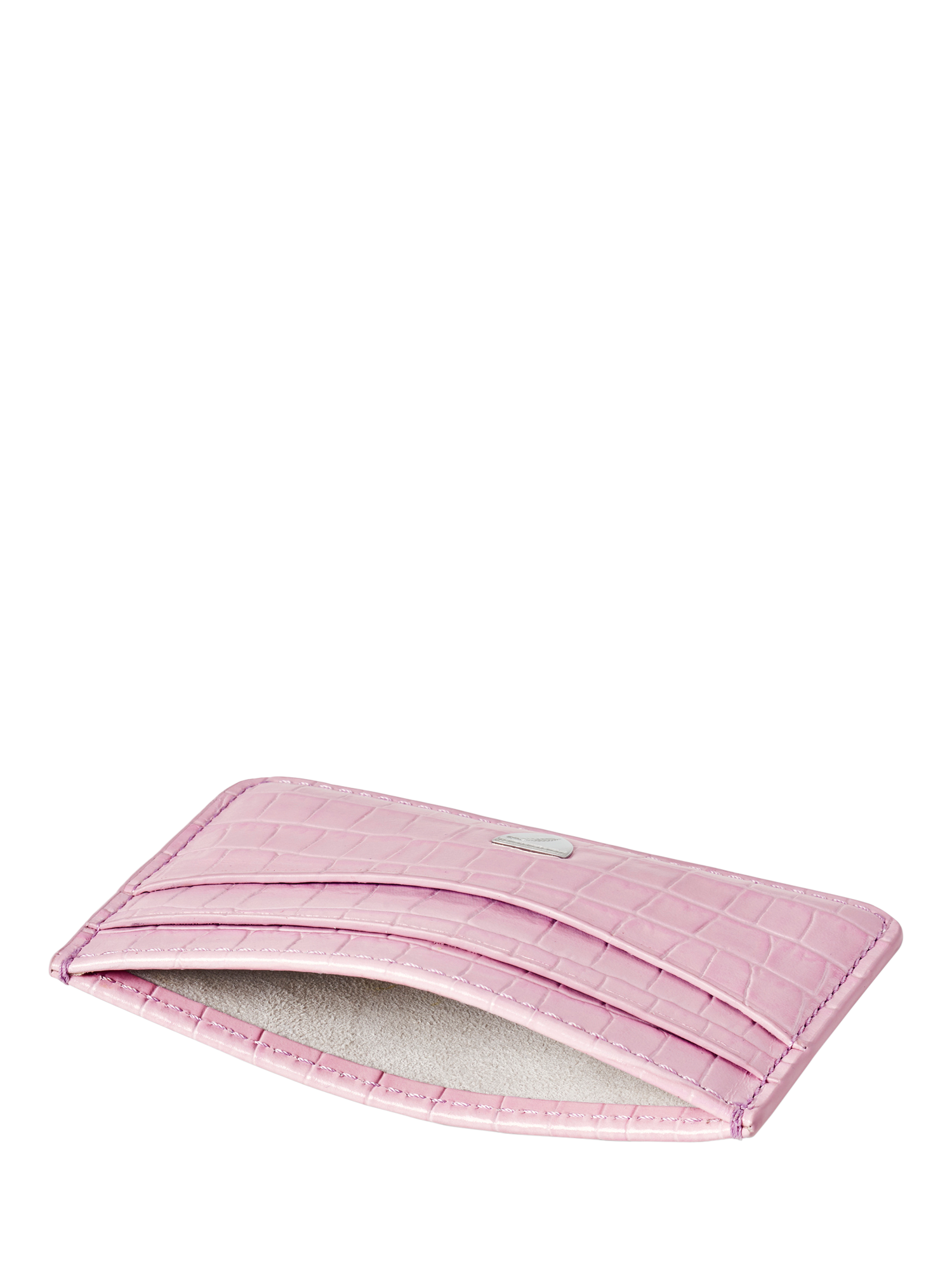 Product image 3 of 3, which shows Aspinal of London Leather Slim Credit Card Holder, Lilac