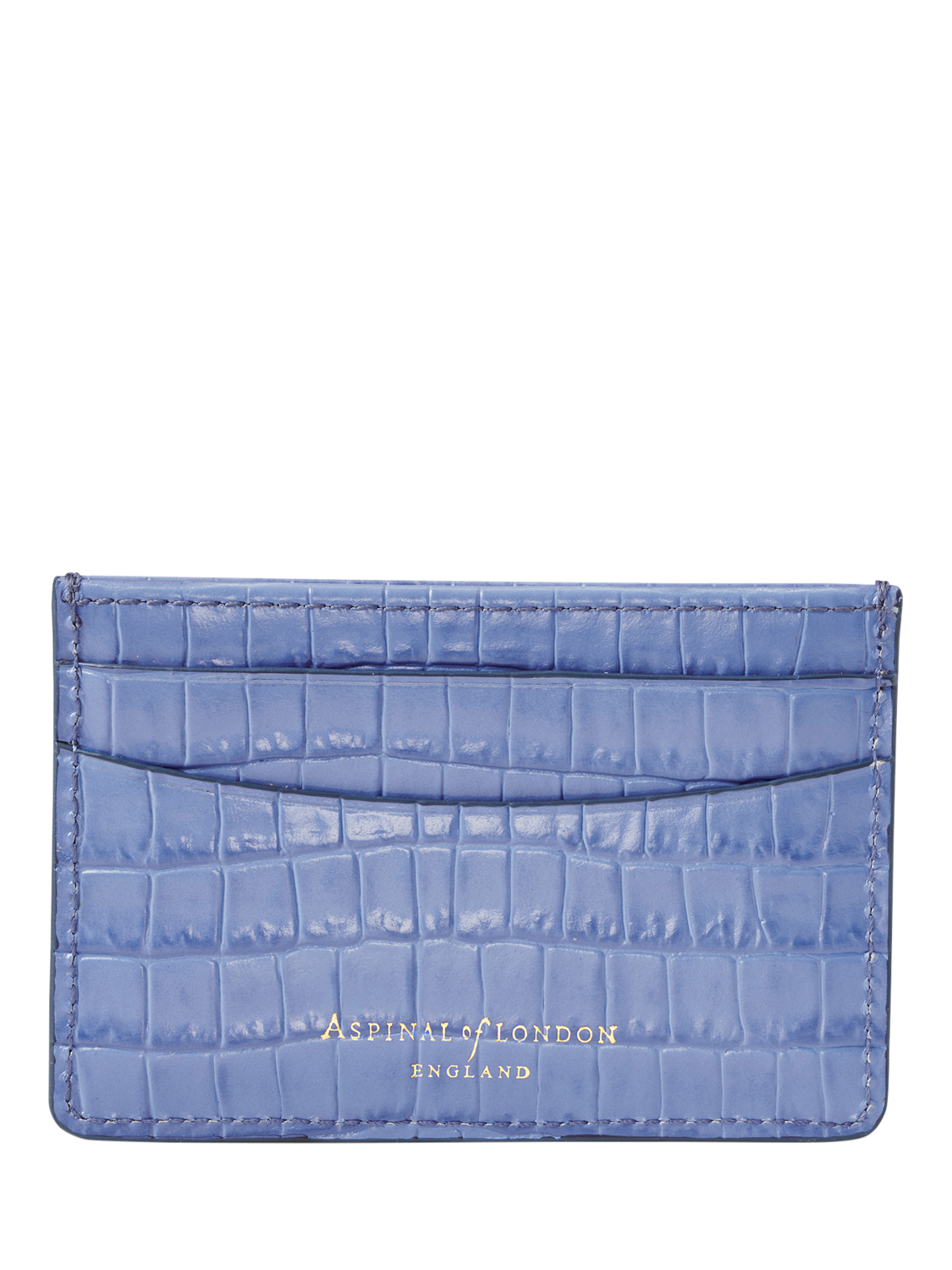 Product image 2 of 3, which shows Aspinal of London Leather Slim Credit Card Holder, Capri Blue
