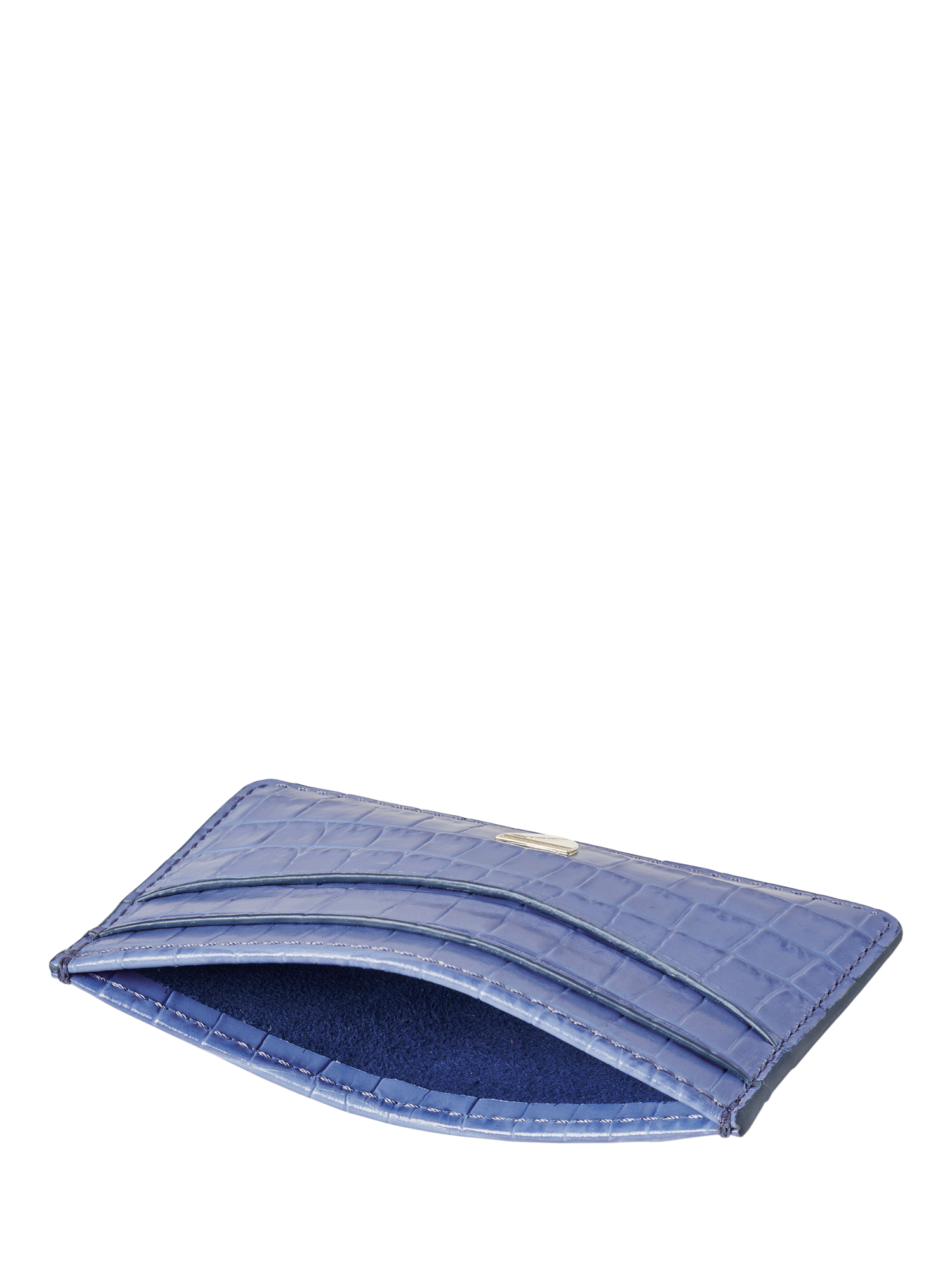 Product image 3 of 3, which shows Aspinal of London Leather Slim Credit Card Holder, Capri Blue