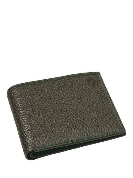 Aspinal of London Single Billfold Card Holder Leather Wallet, Forest Green, Forestgreen