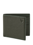 Aspinal of London Single Billfold Card Holder Leather Wallet, Forest Green