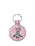 Aspinal of London Bee Leather Keyring, Lilac