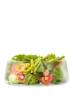 Anton Studio Designs Empire Glass Salad Bowl, 26cm, Clear - view 2, Clear