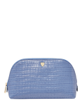 Aspinal of London Leather Classic Makeup Case, Capri Blue