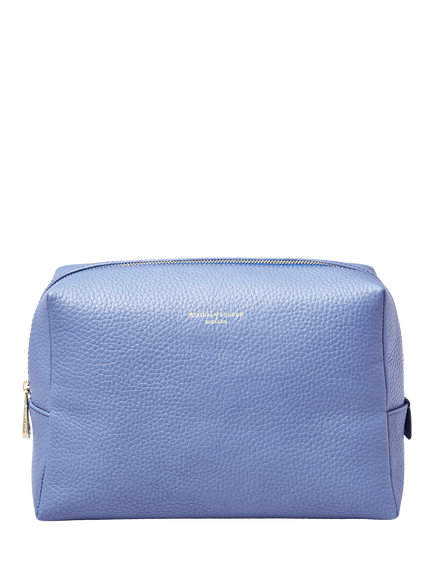 Aspinal of London London Leather Toiletry Bag, Capri Blue