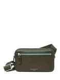 Aspinal of London Compact Pebble Leather Reporter Bag, Forest Green