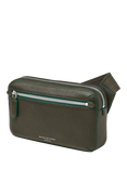 Aspinal of London Compact Pebble Leather Reporter Bag, Forest Green