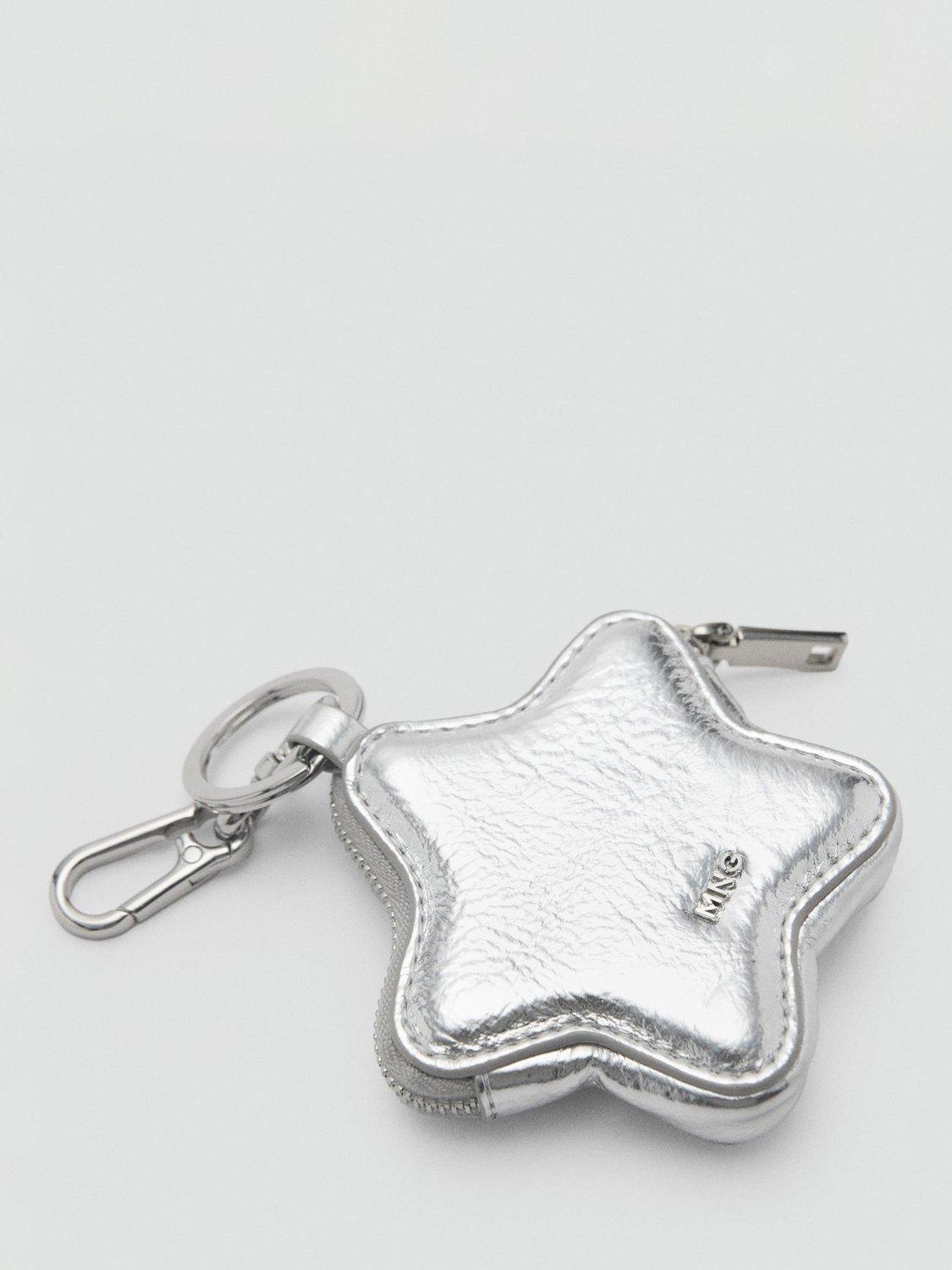Product image 2 of 3, which shows Mango Metallic Star Purse Keyring, Silver