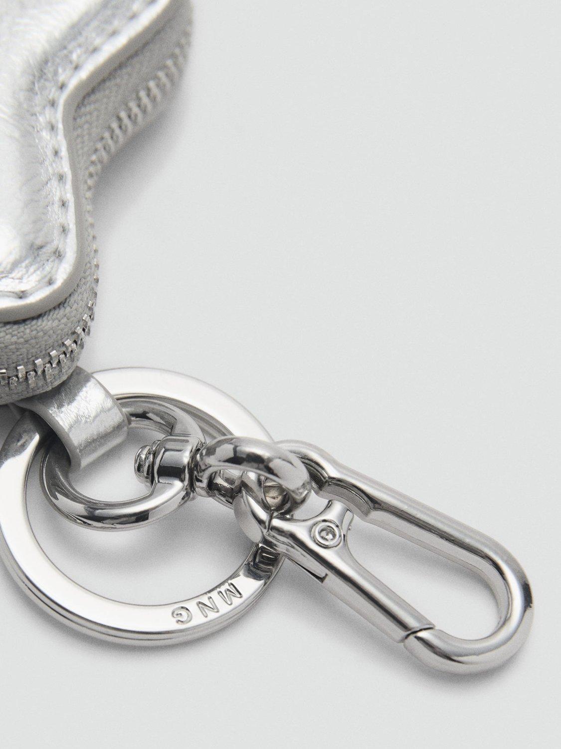 Product image 3 of 3, which shows Mango Metallic Star Purse Keyring, Silver