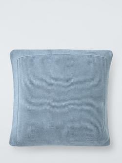 John Lewis Rye Knit Cushion, French Blue