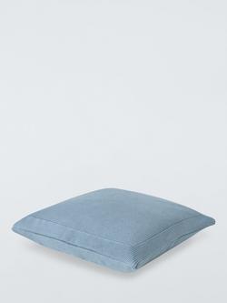John Lewis Rye Knit Cushion - view 2, French Blue