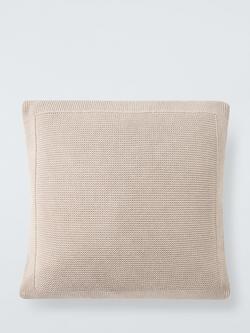 John Lewis Rye Knit Cushion, Nougat