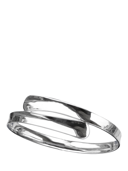 Nina B Double Groove Bangle, Silver, Silver