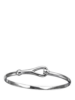 Nina B Hook Tension Bangle, Silver, Silver