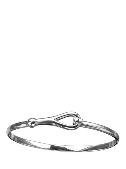 Nina B Hook Tension Bangle, Silver, Silver
