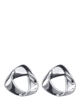 Nina B Folded Triangle Earrings, Silver