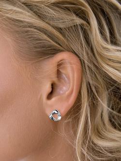 Nina B Folded Triangle Earrings, Silver - view 2, Silver