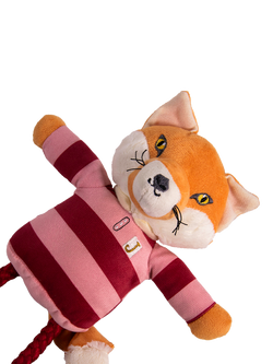 Joules Mr Fox Squeaky Dog Toy, Multi - view 2, Multi