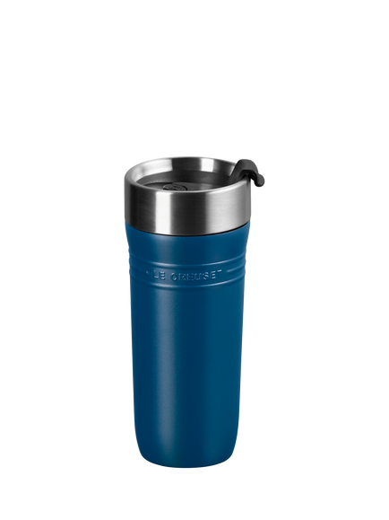 Le Creuset On The Go Stainless Steel Insulated Travel Mug, 350ml, Deep Teal