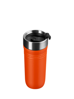 Le Creuset On The Go Stainless Steel Insulated Travel Mug, 350ml - view 2, Volcanic