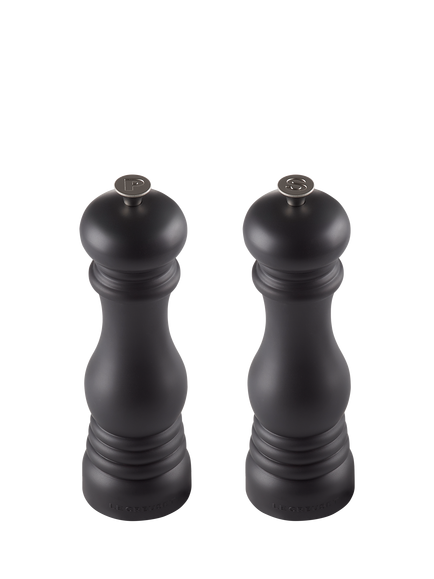 Le Creuset Classic Salt & Pepper Mills, Set of 2, Gloss Black - view 2, Matte Black