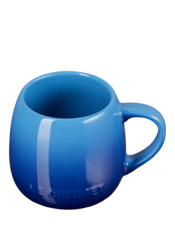 Le Creuset Stoneware Coupe Mug, 320ml - view 2, Azure Blue