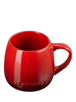 Le Creuset Stoneware Coupe Mug, 320ml - view 2, Cerise