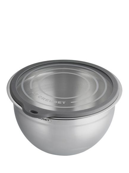 Le Creuset Stainless Steel Mixing Bowl with Glass Lid - view 2, Silver