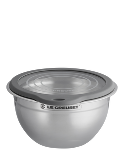 Le Creuset Stainless Steel Mixing Bowl with Glass Lid, Silver