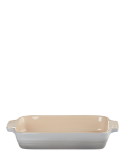 Le Creuset Stoneware Rectangular Oven Dish, Mist Grey
