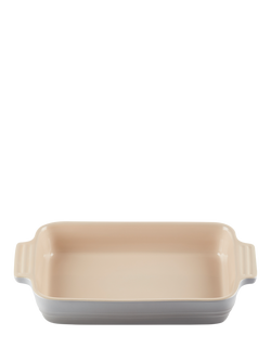 Le Creuset Stoneware Rectangular Oven Dish - view 2, Mist Grey