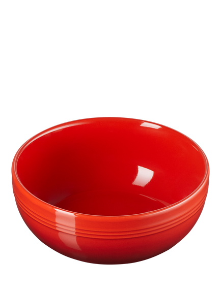 Le Creuset Stoneware Coupe Cereal Bowl, 15.9cm - view 2, Cerise