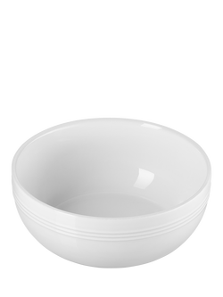 Le Creuset Stoneware Coupe Cereal Bowl, 15.9cm - view 2, White