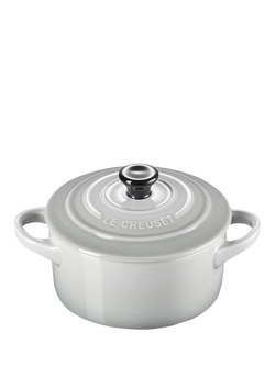 Le Creuset Stoneware Petite Round Casserole - view 2, Mist Grey