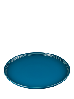 Le Creuset Stoneware Coupe Dinner Plate, 27cm - view 2, Deep Teal