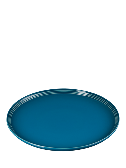 Le Creuset Stoneware Coupe Dinner Plate, 27cm - view 2, Deep Teal
