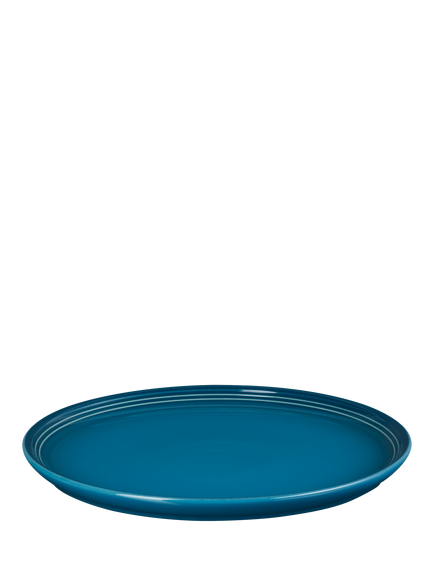 Le Creuset Stoneware Coupe Side Plate, 21.8cm, Deep Teal