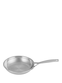 Le Creuset 3-Ply Uncoated Stainless Steel Frying Pan, 20cm - view 2, Stainless Steel