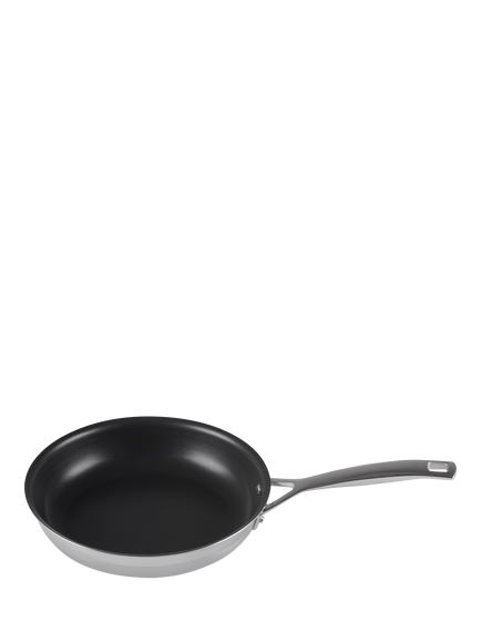 Le Creuset 3-Ply Stainless Steel 18cm Lidded Saucepan & 24cm Non-Stick Frying Pan Set - view 2, Stainless Steel