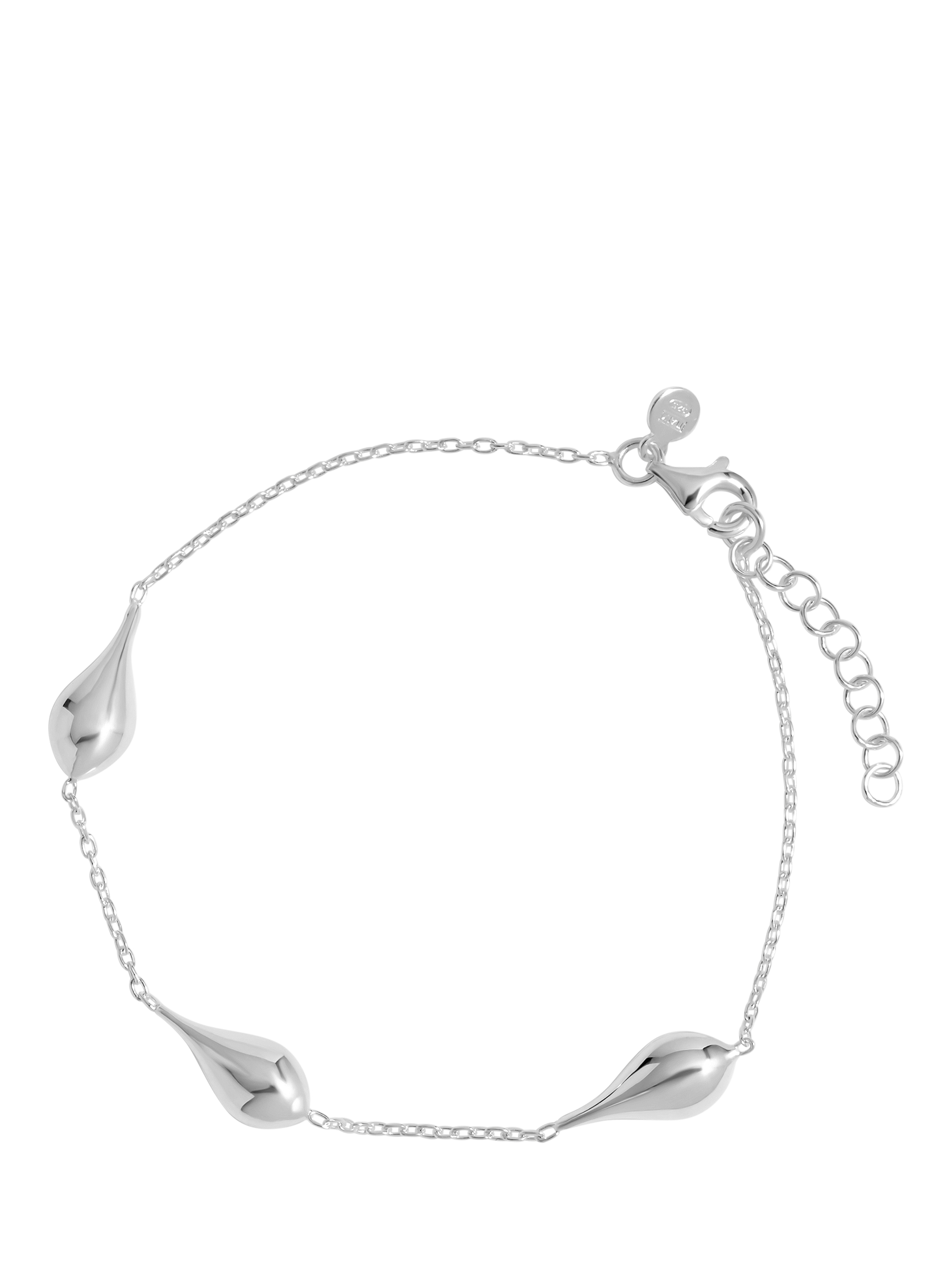 Product image 1 of 3, which shows Simply Silver Polished Nugget Orb Bracelet, Silver