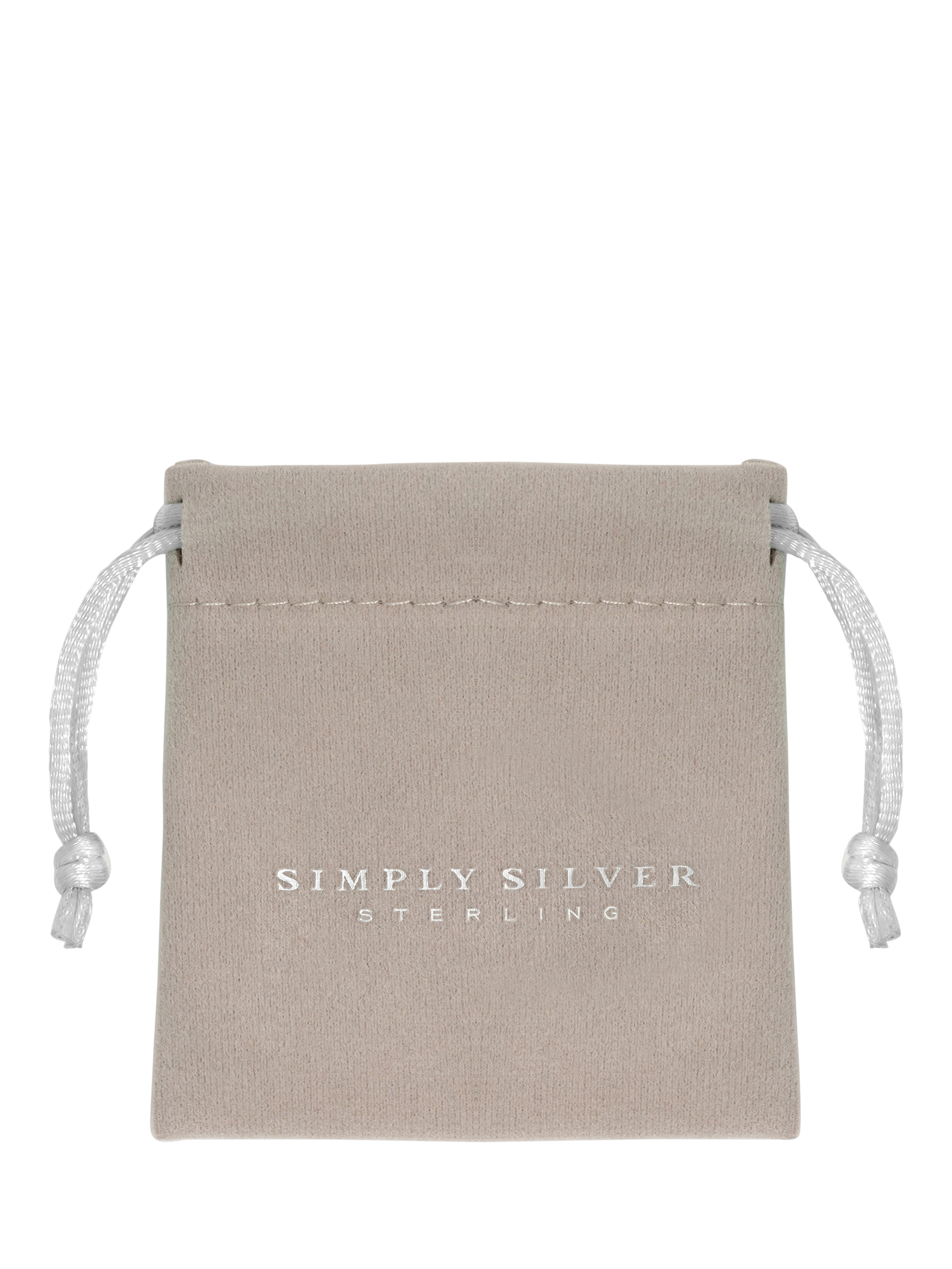 Product image 3 of 3, which shows Simply Silver Cubic Zirconia Paw Print Charm Bracelet, Silver