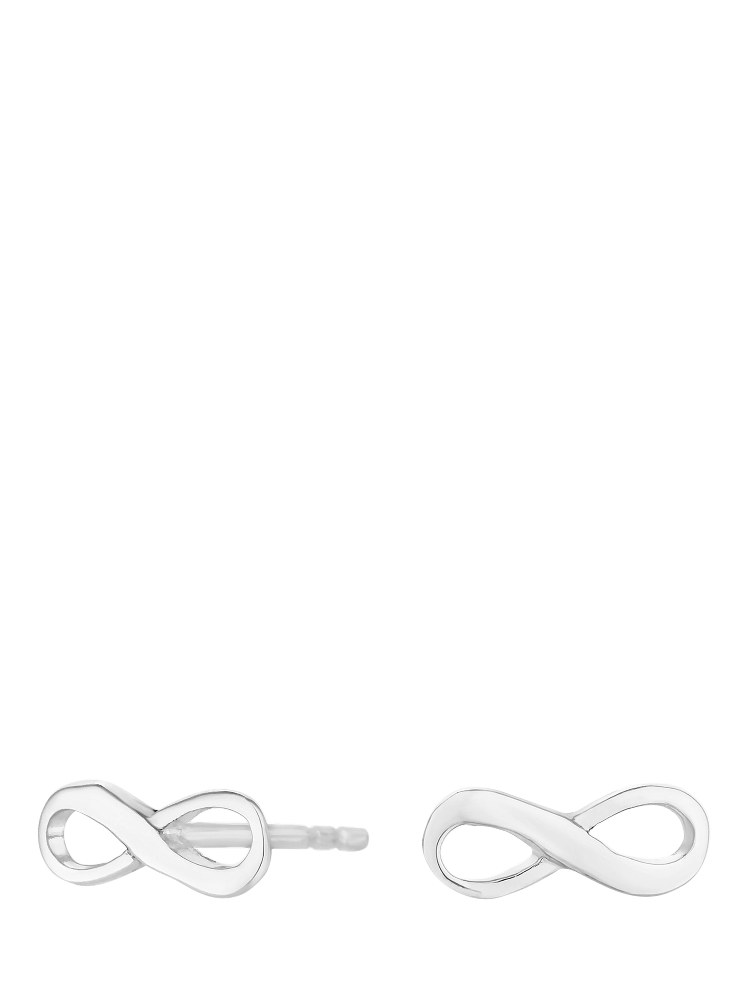 Product image 1 of 3, which shows Simply Silver Infinity Stud Earrings, Silver