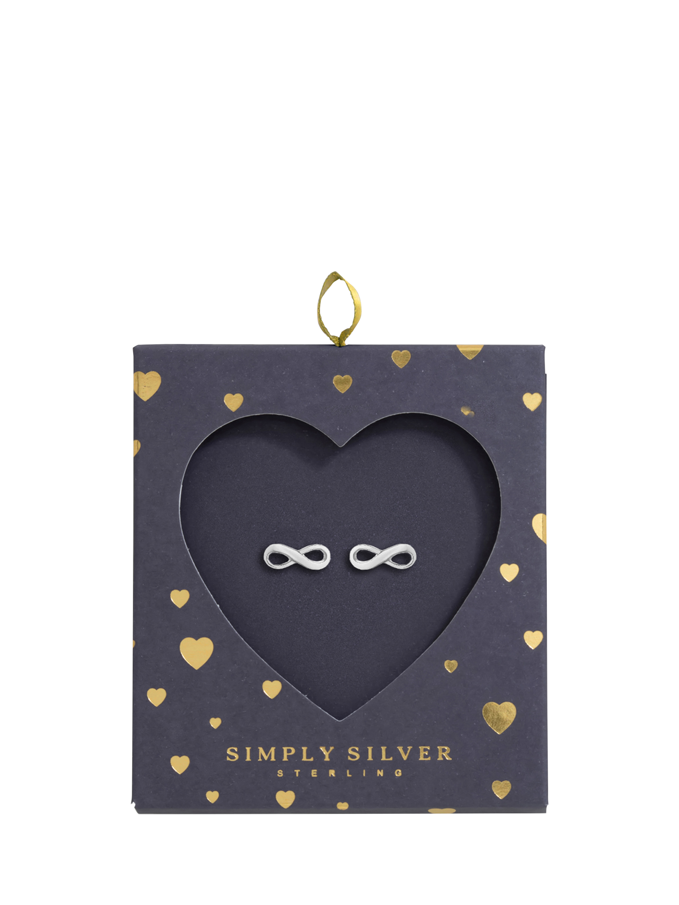 Product image 3 of 3, which shows Simply Silver Infinity Stud Earrings, Silver