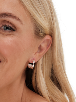 Simply Silver Polished Twist Hoop Earrings, Silver - view 2, Silver