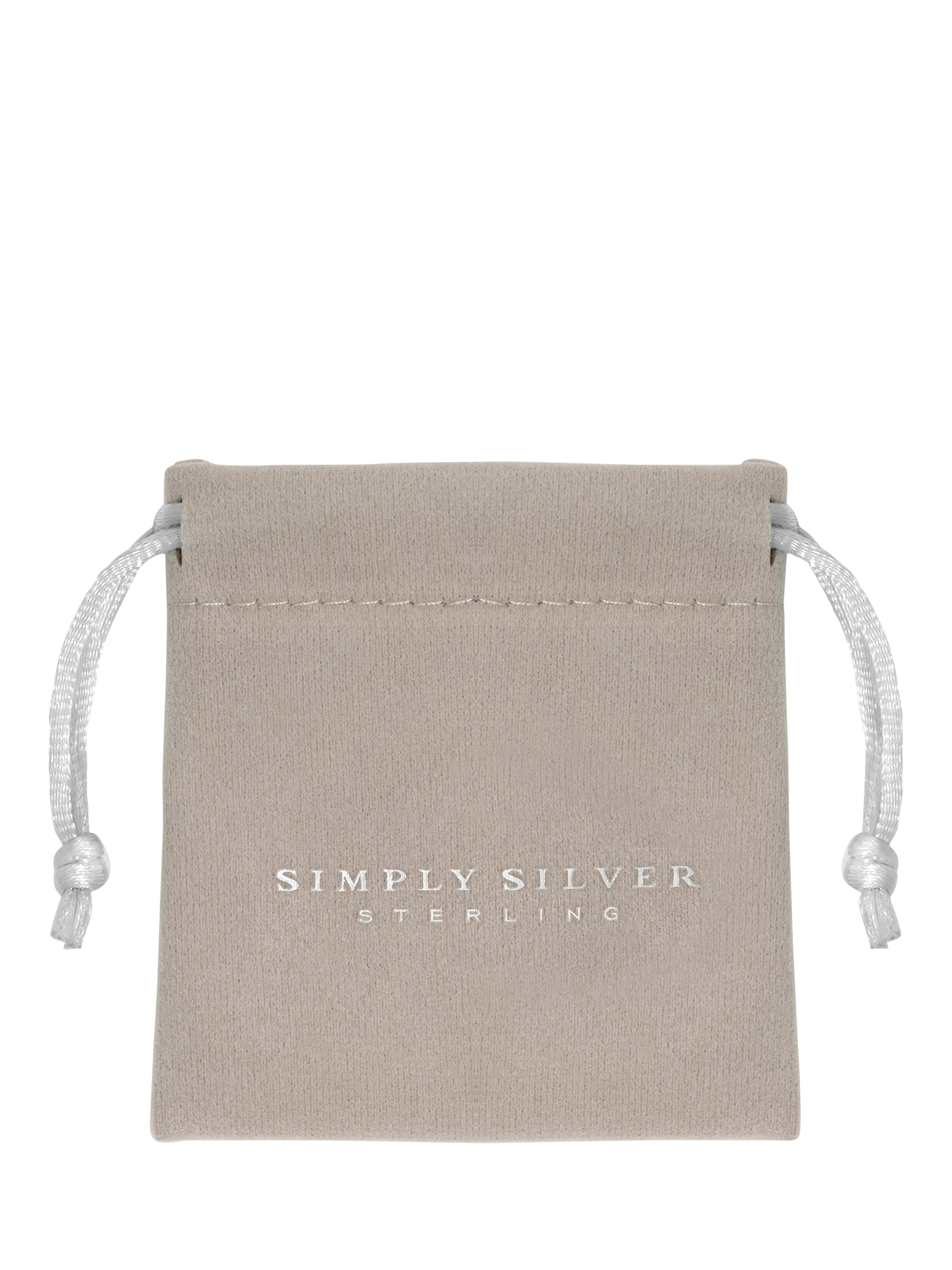 Product image 3 of 3, which shows Simply Silver Polished Flat Spiral Pendant Necklace, Silver