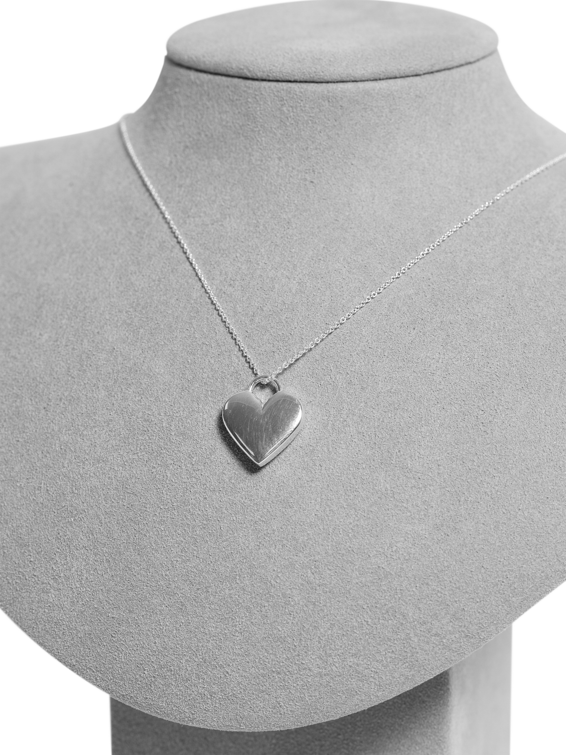 Product image 3 of 3, which shows Simply Silver Polished Heart Pendant Necklace, Silver