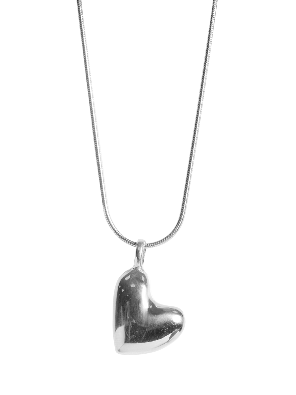 Product image 2 of 3, which shows Simply Silver Molten Heart Pendant Necklace, Silver