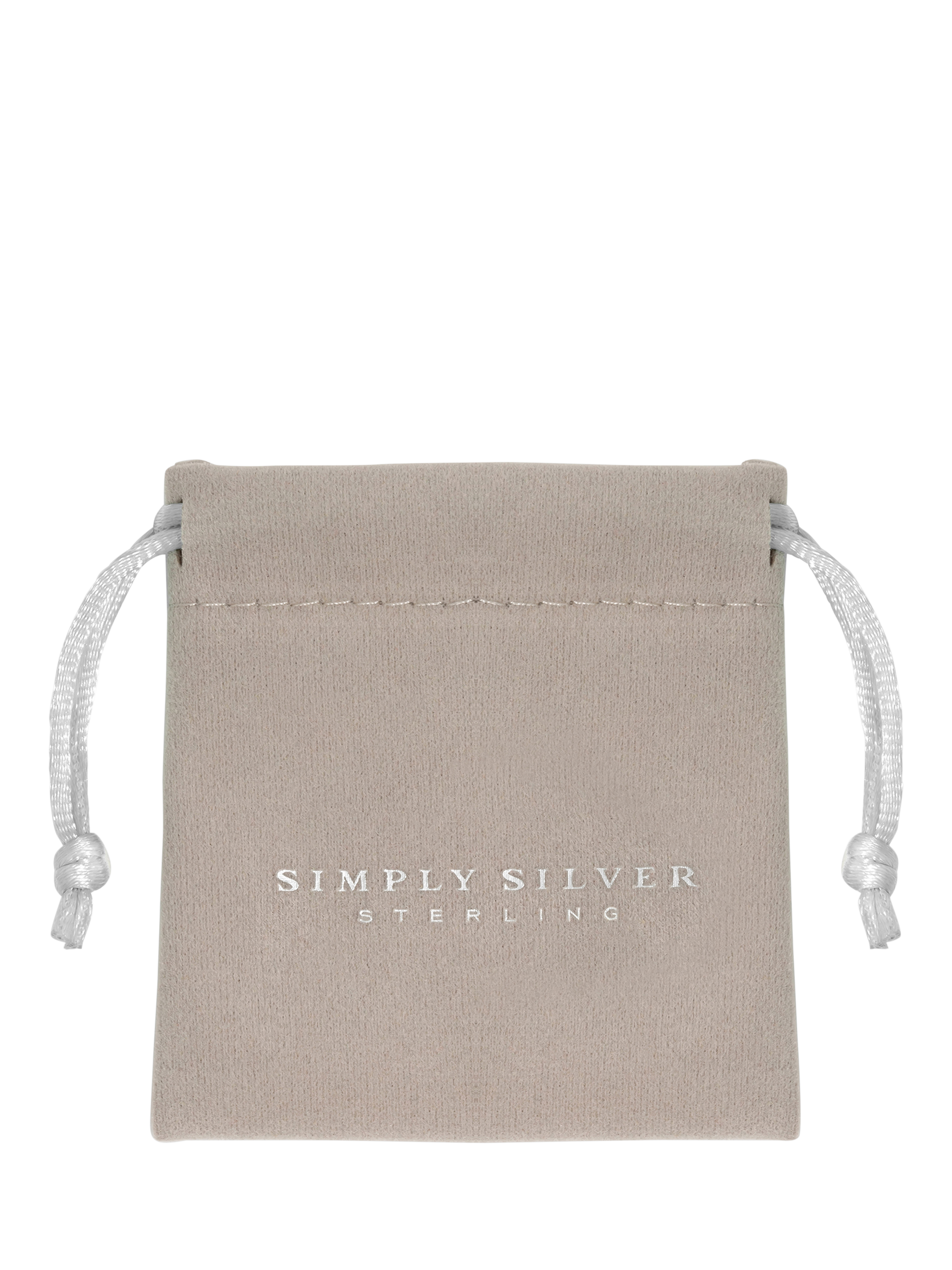 Product image 4 of 4, which shows Simply Silver Cord Open Pendant, Silver