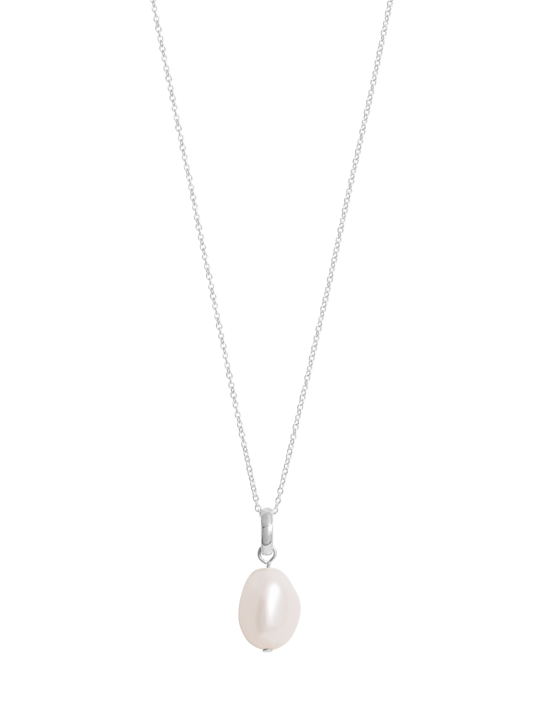 Product image 1 of 3, which shows Simply Silver Semi Precious Pearl Pendant, Silver